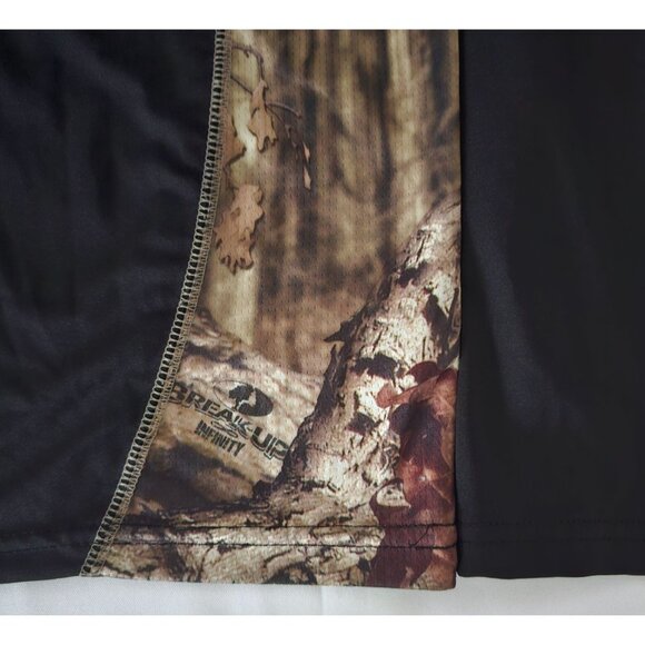 Break Up Infinity Men's Black Mossy Oak Performance Field Tee Sz Medium (38-40) - Picture 8 of 11